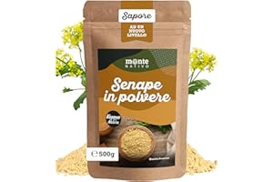 Senape in Polvere Monte Nativo (500g) - Farina di Senape - Semi di senape finemente macinati - Spezie versatili ideale per cucinare e salse
