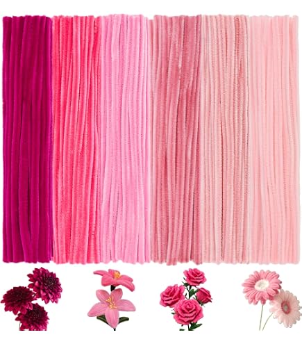 Kit DIY 400 Cure-pipes Multicolores + Accessoires Pour Créer Des Fleurs En Fil Chenille - 4