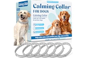 Yineaae 6 Stück Beruhigungsmittel Calm Halsbänder für Hunde mit Pheromon, Beruhigung Hund Hilft Unerwünschtes Verhalten zu Reduzieren, Stressabbau, Hält 120 Tage, Flexibel Einstellbar für Alle Hund