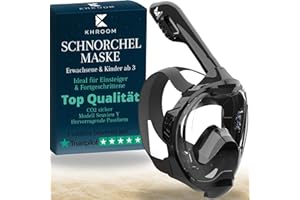 ‎KHROOM Khroom Schnorchelmaske Erwachsene & Kids ab 3 Jahre | CO2 sicher | Vollgesichtsmaske mit Easy-Breath System | Schnorchelset Alternative | Seaview Y Tauchmaske Schnorchelmaske Kinder