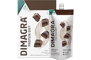 PROMOPHARMA Dimagra Protein Diet - Integratore Proteico Pronto da Bere per Dieta Chetogenica e Controllo del Peso - Low Carb, Alto Contenuto Proteico - Gusto Cioccolato - 7 Pouch da 220 g