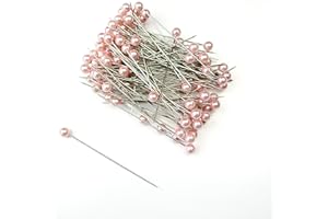 Cutefly Perlkopf-Deco-Nadeln, Plastik, Rosa, one Size