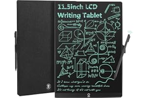 Czemo LCD schreibtafel 11.5 Zoll mit Schutzhülle, Wiederverwendbar LCD-schreibtafeln Erwachsene, Digitales Schreibtablett Zaubertafel für Büro, Klassenzimmer, Memo, Notizen, Skizzen,Einfarbig
