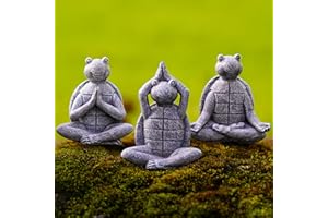 Goodeco Yoga Turtle Figurines - Cute Desk Decor & Tiny Fairy Garden Accessories - Small Decor Items for Shelf - Turtle Gifts for Women & Mum(Turtle)