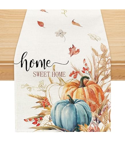 Herbst-Tischläufer Mit Kürbis & Ahornblatt – Deko Für Thanksgiving & Festliche Abendessen