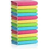 MICLO CLEANING | Mikrofiber Temizlik Bezi | Klasik Serii | 250 GSM | Banyo, Mutfak Bezi | Bulaşık Kurulama Bezi | 4 Renk x12 