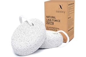 N NIMXY NIMXY Pumice Stone for Feet and Hands 2 Pcs – Foot Scrubber for Dead Hard Skin Removal – Natural Foot File and Callus Remover for Exfoliation