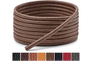 Handshop 3 Pares de Cordones para Zapatos de Vestir|Finos Cordones Encerados Redondos|8 Colores en 70cm-120cm