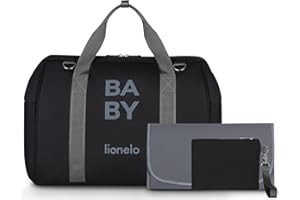 lionelo Ida Mom Bag Sac pour Poussette avec 2 Poches isothermes internes pour biberons, lingettes humides, Matelas à Langer, Sac cosmétique, Sangle pour Fixation à la Poussette