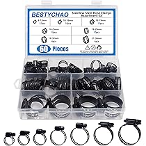 Fascette Stringitubo In Acciaio Inox - Set Da 12 Pezzi, Regolabili, Per Tubi Flessibili - Foto 7