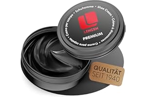 Lenzen Schuhcreme für glattes & genarbtes Leder – Premium Lederpflege Schuhe mit Glanz & Farbaufrischung – Lederbalsam, hergestellt in Europa, in verschiedenen Farben