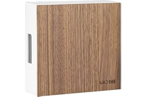 Grothe Mechanischer Gong klassischer Zweiklang-Gong Türklingel Max. 80 dB(A) Batteriebetrieb möglich Hochwertiges Echtholzfurnier Walnuss GONG Quadro100 (Klarer & satter Ton durch echten Glockenstahl)