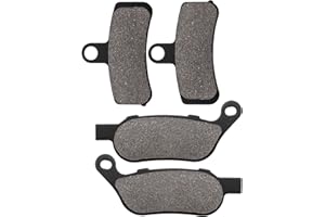 Cyleto Front and Rear Brake Pads for Harley Davidson Softail Slim,Heritage Softail Classic,Fatboy, Standard, Dyna Wide Glide, Super Glide, Low Rider, Street Bob, Rocker C, Night Train, Softail Custom