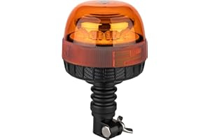 AUTOLIGHT 24 LED Rundumleuchte Warnleuchte 12 und 24 Volt mit Gummifuß 24 Watt E4 ECE R65 R10 Rundumlicht Abmessungen: 125mm x 200mm