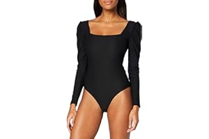 Urban Classics Ladies Rib Puffer Sleeve Body LS T-Shirt Donna