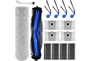 DIANSUNG Accessoires pour EECOVACS DEEBOT X8 Pro Omni, X8 Omni/ T80 Pro Omni / T80 OMNI / T80 Pro robot aspirateur pièce de rechange, 2 Brosses à rouleau + 4 sac à poussière + 4 brosses latérales + 4 filtres