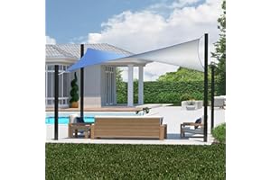 Coolaroo, Toldo Doble para Exteriores con Bloqueo de Rayos UV del 95%, con Kit de Herramientas, 3,7 m, Rectangular, Santorini