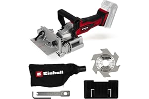 Einhell Fresatrice orizzontale a batteria TE-BJ 18 Li-Solo Power X-Change (18 V, ioni di litio, regolaz. continua inclinazione/altezza, regolaz. profondità su 6 livelli, senza batt. e caricabatt.)