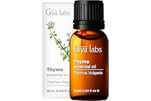 Gya Labs Thyme Essential Oil for Hair - Thyme Oil for Skin - Thyme Essential Oil for Diffuser & Candle Making (10ml)