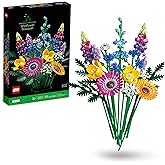 LEGO Botanicals Bouquet Fiori Selvatici Finti con Papaveri e Lavanda Artificiali, Idee Regalo per Uomo o Donna della Collezio