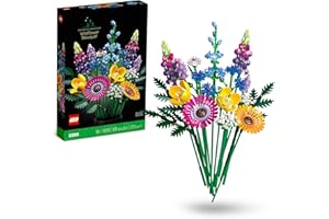 LEGO Botanicals Bouquet de Fleurs Sauvages - Plantes Artificielles avec Coquelicots et Lavande - Activité Manuelle pour Adulte - Idée Cadeau pour Femme ou Homme - Edition 2023-10313