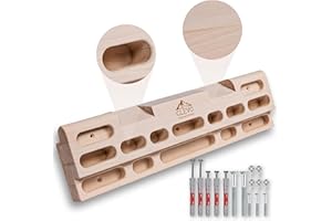 ‎CLEVO Clevo - Hangboard für Kletten und Bouldern - Climbing Trainingsboard Hangboard Klettern Aufhängung für Türe inkl Klimmzugstange