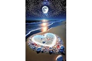 Taasmoog 5D Diamond Painting Kit Completo, 5D DIY Diamond Painting Kit Completo, Pittura Diamante Strass Ricamo a Punto Croce Painting per Decorazioni Casa(Pietra Dell'amore del Mare) (blu scuro)