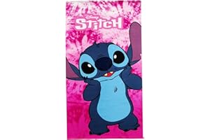 Theonoi Serviette de sauna, serviette de plage, serviette de bain, serviette de bain, 70 x 140 cm, cadeau pour garçon en microfibre (Stitch rose)