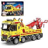 Reobrix 22012 Teknik Uzaktan Kumandalı Wrecker Araba Kamyon Vin&ccedil; Kelep&ccedil;e Blokları, 1910 adet İnşaat Aracı Yapı Taşları, MOC Y
