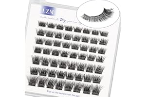 LZM 10mm Fałszywe Rzęsy False Eyelashes Sztuczne Rzęsy C Curl Naturalna Rzęsy Individual Eyelashes Ręcznie Robione Diy Rzęsy W Domu Cluster Lashes (Luckies)