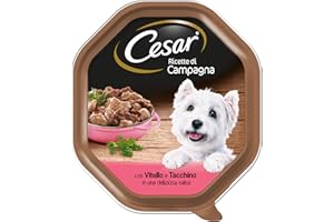 Cesar Recettes de Campagne Nourriture pour Chien avec Veau Tendre et Dinde 150 g - 14 Pots