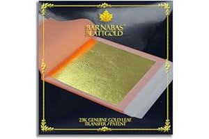 BARNABAS BLATTGOLD Barnabas Echtes Blattgold Transfer 23 Karat, 85 X 85mm, 25 Blätter in Blattsammlung