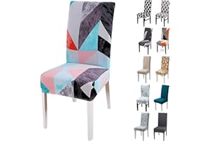 LAYACK Housse de Chaise, 6 Pieces Extensible Amovible Lavable Moderne Couverture de Chaise pour Salle à Manger Slipcover-Décoration Bouquet de Mariage, Hôtel, Restaurant
