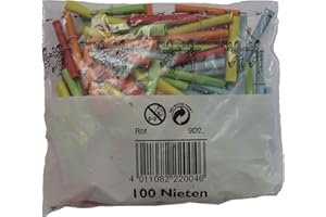 Wolf & Appenzeller 220100 - Röllchenlose Nieten, 100 Stück, bunt