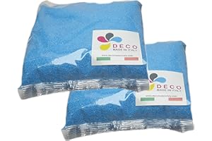 DECOMADEINITALY Arena de Colores para Decoraciones 0,3/0,7 mm Paquete de 2 kg (Azurro)