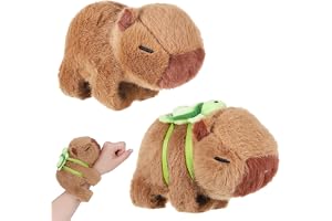 Zocipro 2 st Capybara Slap armband, söt capybara plysch handledsleksak | Armband plysch gosig interaktivt armband, fyllda djur smällband leksak för pojkar och flickor födelsedagsfest gåva