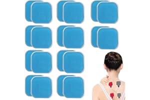 BANJIABB Set di 20 cuscinetti in gel di ricambio, 40 x 40 mm, elettrodi per addominali, utilizzabili su Beurer-EM 59, gel di ricambio compatibile con EM 59 Heat Digital TENS