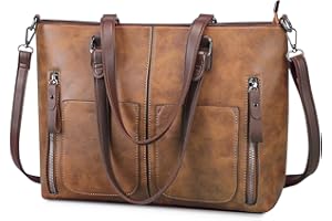 BAIGIO Sac à Main Femme en Cuir PU - Sac Bandoulière Grande Capacité - Tote Bag Élégant Classique pour Travail, Shopping, Party, Voyage