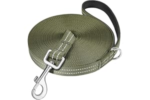 X XBEN Long Line Dog Lead, 3M 5M 10M 15M 20M 25M 30M Reflective & Lightweight Recall Training Lead for Dogs with Soft Padded Handle, Strong Extra Long Dog Lead Leash for Large Medium Small Puppy Dog