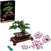 LEGO Botanicals Bonsai Tree - Faux Plant for Adults - Home Décor Set with Artificial Cherry Blossom Flowers - DIY Building Pr