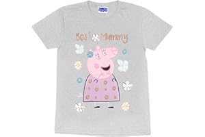 Popgear Koszulka Kobiety Peppa Pig Best Mummy Pig Women's Boyfriend Fit T-Shirt Heather Grey