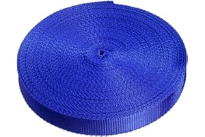 Direct Manufacturing 25mm x 50m Webbing Roll Polypropylene for DIY, Straps, Harnesses, Lashing and more | 970lb / 440kg breaking strain | Made in UK