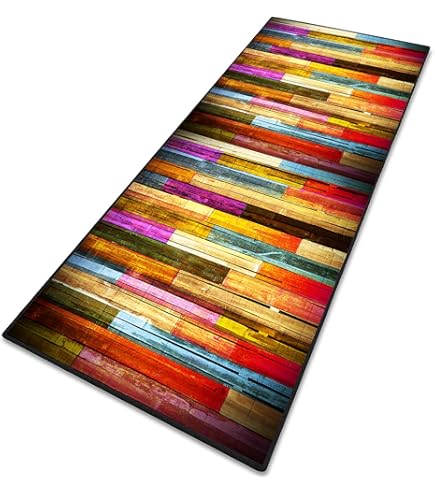 ZUZEKU Boho Loper, voor gang, keuken, wasbaar, antislip, 80 x 450 cm, 3D groen, keukentapijt, haltapijt, voor gang, woonkamer, slaapkamer, per meter aanpasbaar