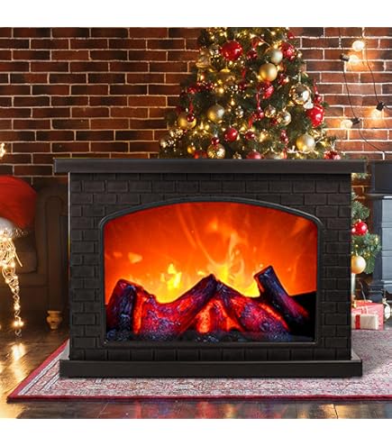 Ideen Mit Herz LED-Kamin - Elektrischer Deko Kamin Mit Timer 45x10x20cm