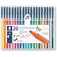 STAEDTLER 323 SB20 Triplus Colour Fibre-tip Pens, 1.0 mm, Assorted Colours, Pack of 20
