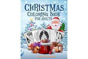 Christmas Coloring Book For Adults: with Relaxing Festive Holiday Designs