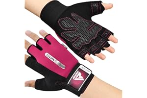 RDX Guanti Palestra Traspiranti per Fitness con Protezione Antiscivolo Sollevamento Pesi Workout Esercizio Allenamento Antisudore Bodybuilding Polso Imbottiti HIIT Pull-up Powerlifting Uomo e Donna