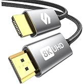 Silkland HDMI 2.1 Cable 2 m, [Certified] 8K HDMI eARC for Soundbar 48Gbps | HDR10+, Braided, VRR HDCP, HDMI 2.1 Certification