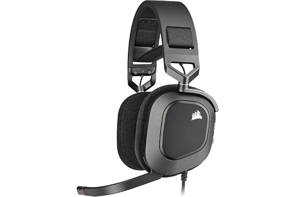 Corsair HS80 RGB USB Casque Gaming Premium avec Dolby Son Surround 7.1 (Microphone de Qualité Adaptée à La Diffusion, Tissu Microfibre Respirant, Audio Haute-Fidélité, Construction Durable) Carbone