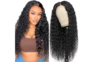 RXY Water Wave 4x4 Closure Lace Front Wigs Perruque Femme Naturelle Brésilien Perruque Lace Frontal Cheveux Humain 180% Density Human Hair for Black Women Natural Color 30 Pouces